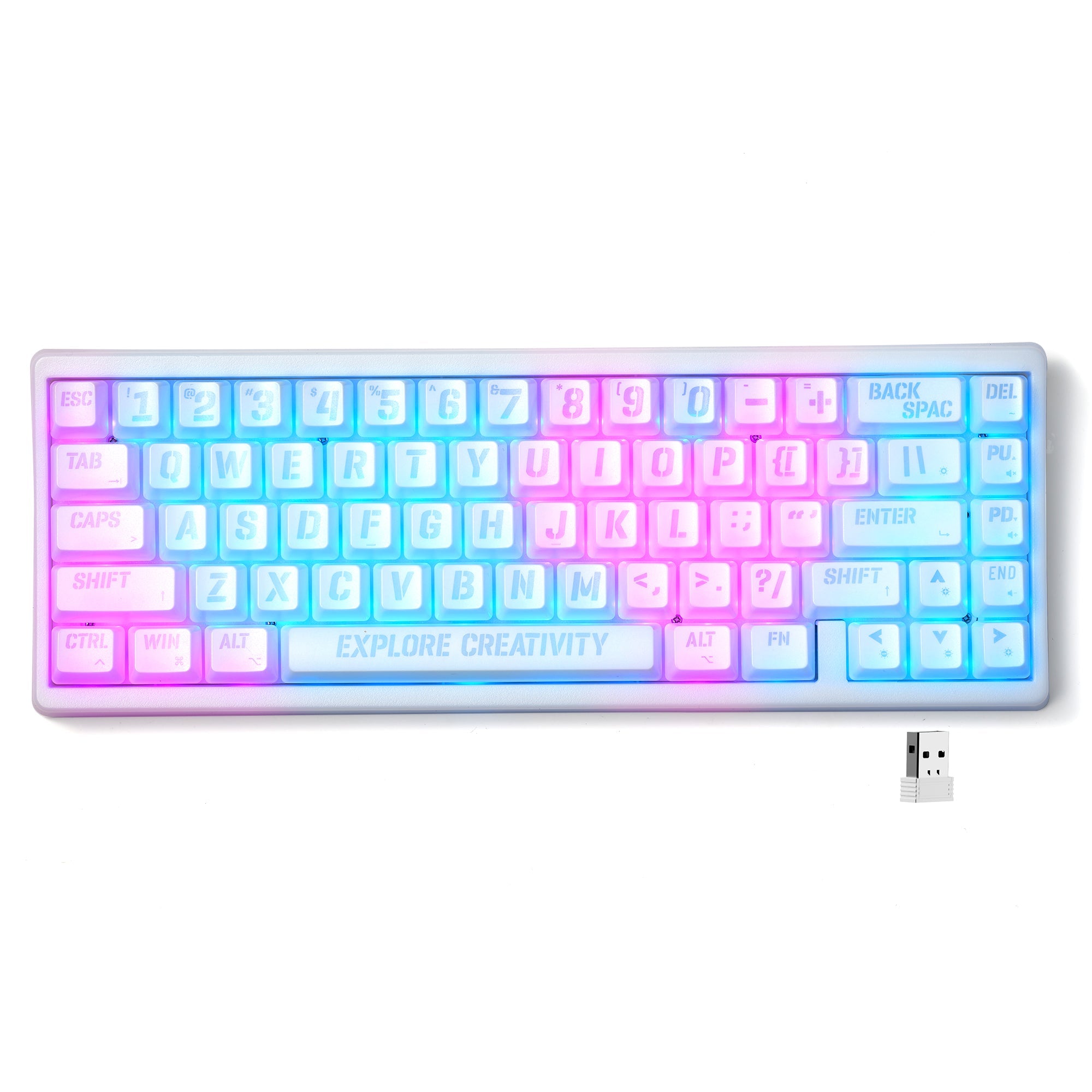 XVX M67 Miami Tri-Mode Mechanical Keyboard With IMD-Tech Keycaps