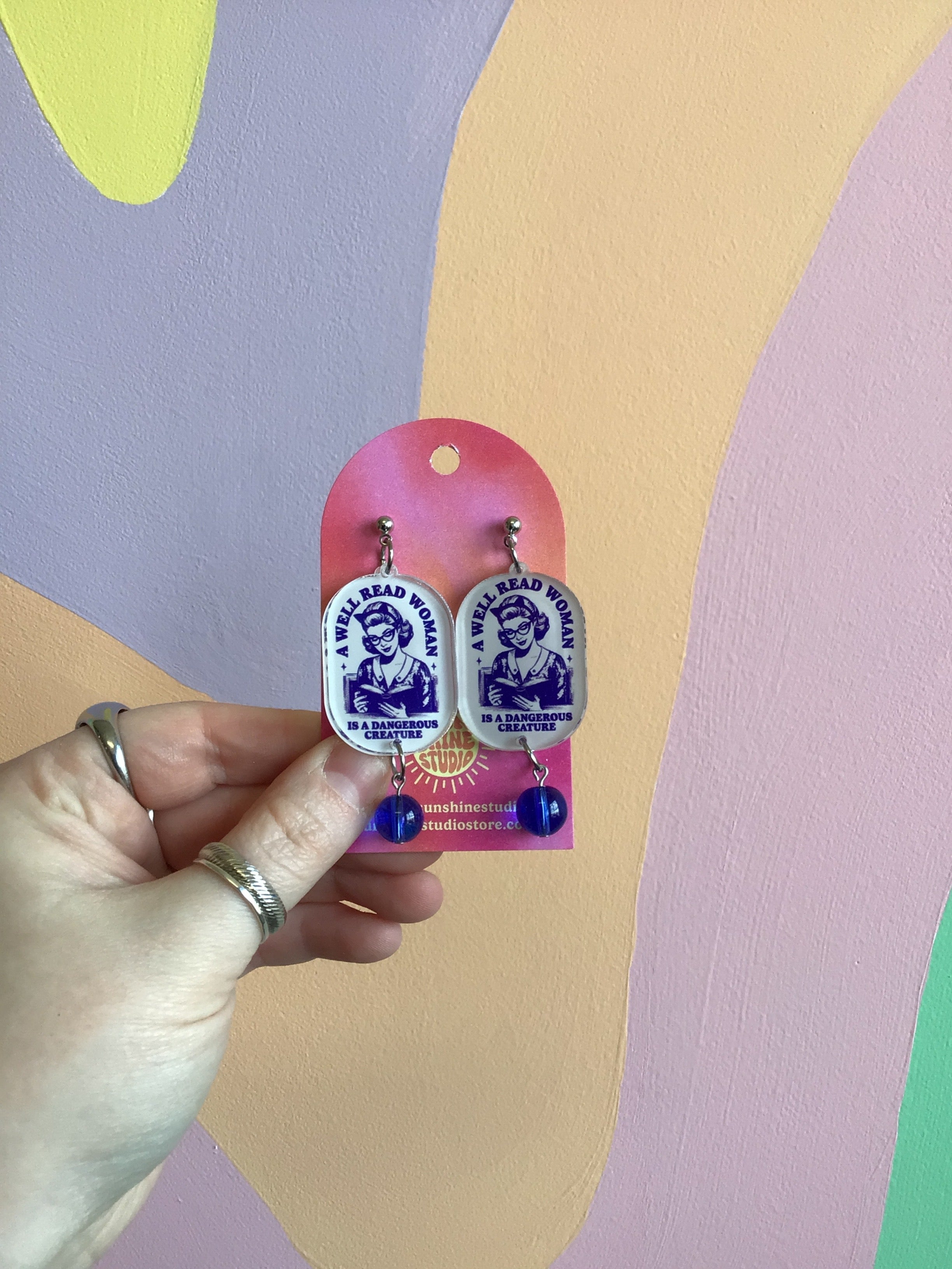 "A Well Read Woman..." Earrings