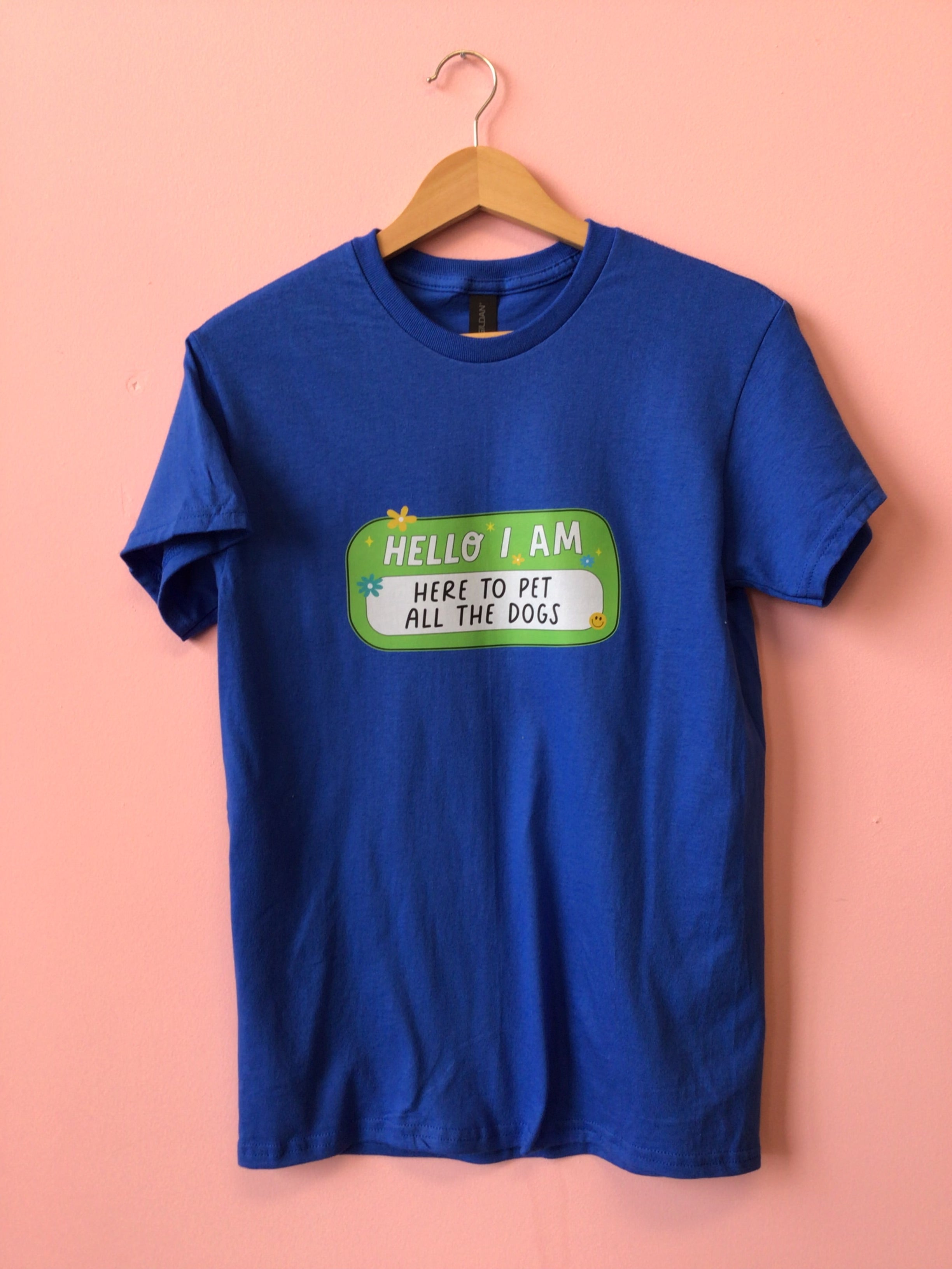 “Here to Pet All the Dogs” Shirt and Crewneck