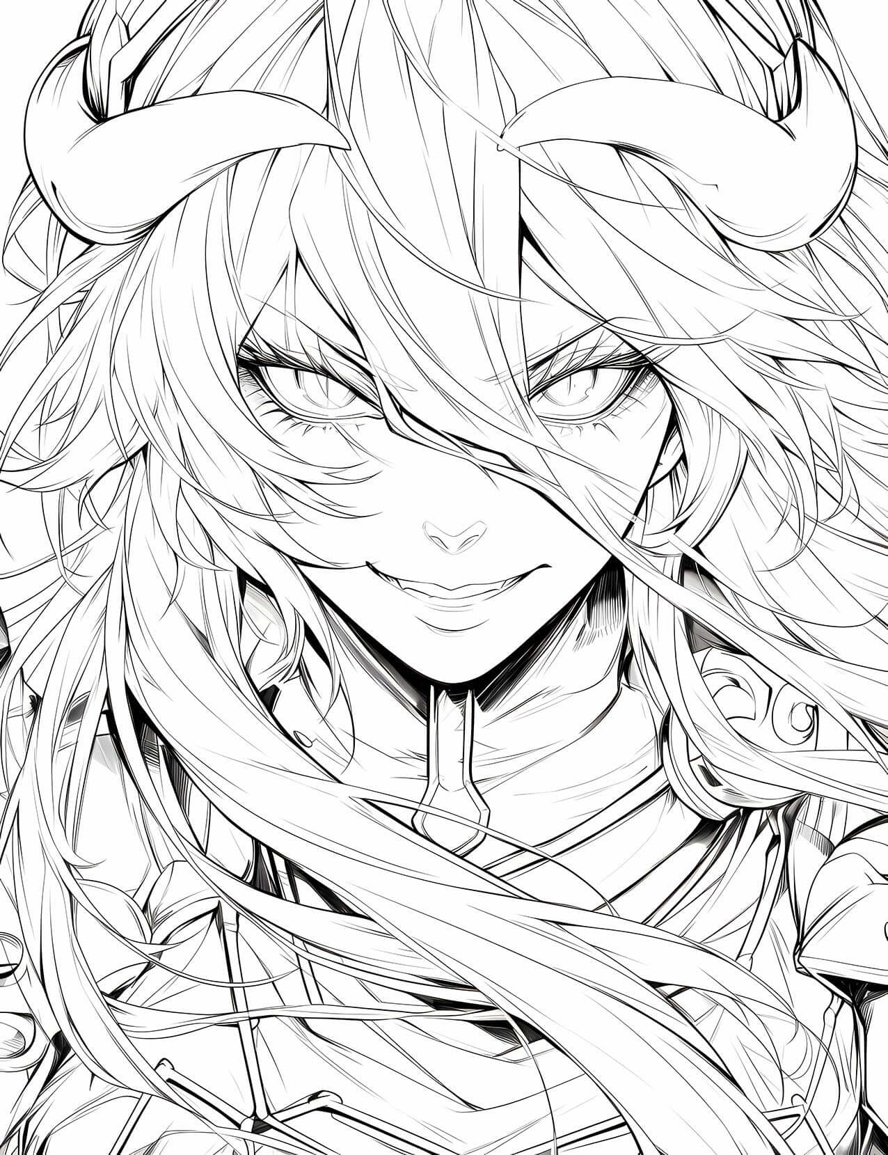 Albedo: The Supreme Succubus - Overlord Anime Coloring Page | Infinite Visibility
