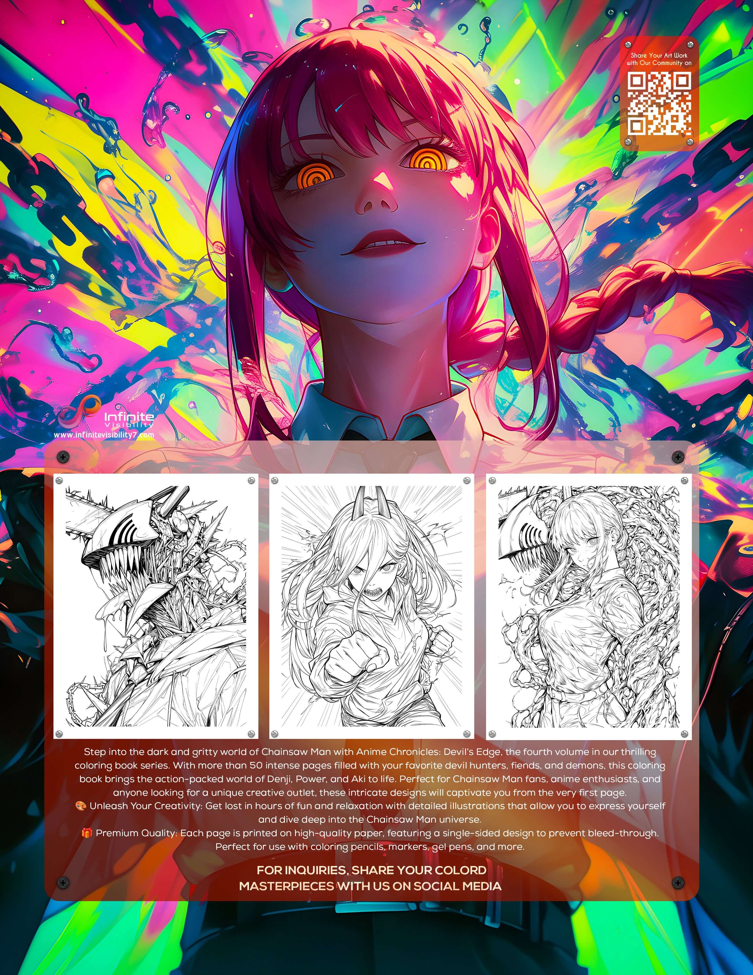 Anime Chronicles: Devil’s Edge – A Chainsaw Man Coloring Book (Volume 4) PDF