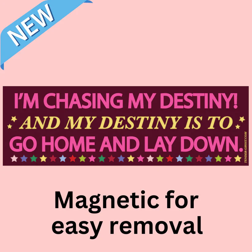 "Chasing My Destiny" - Magnetic Bumper Sticker
