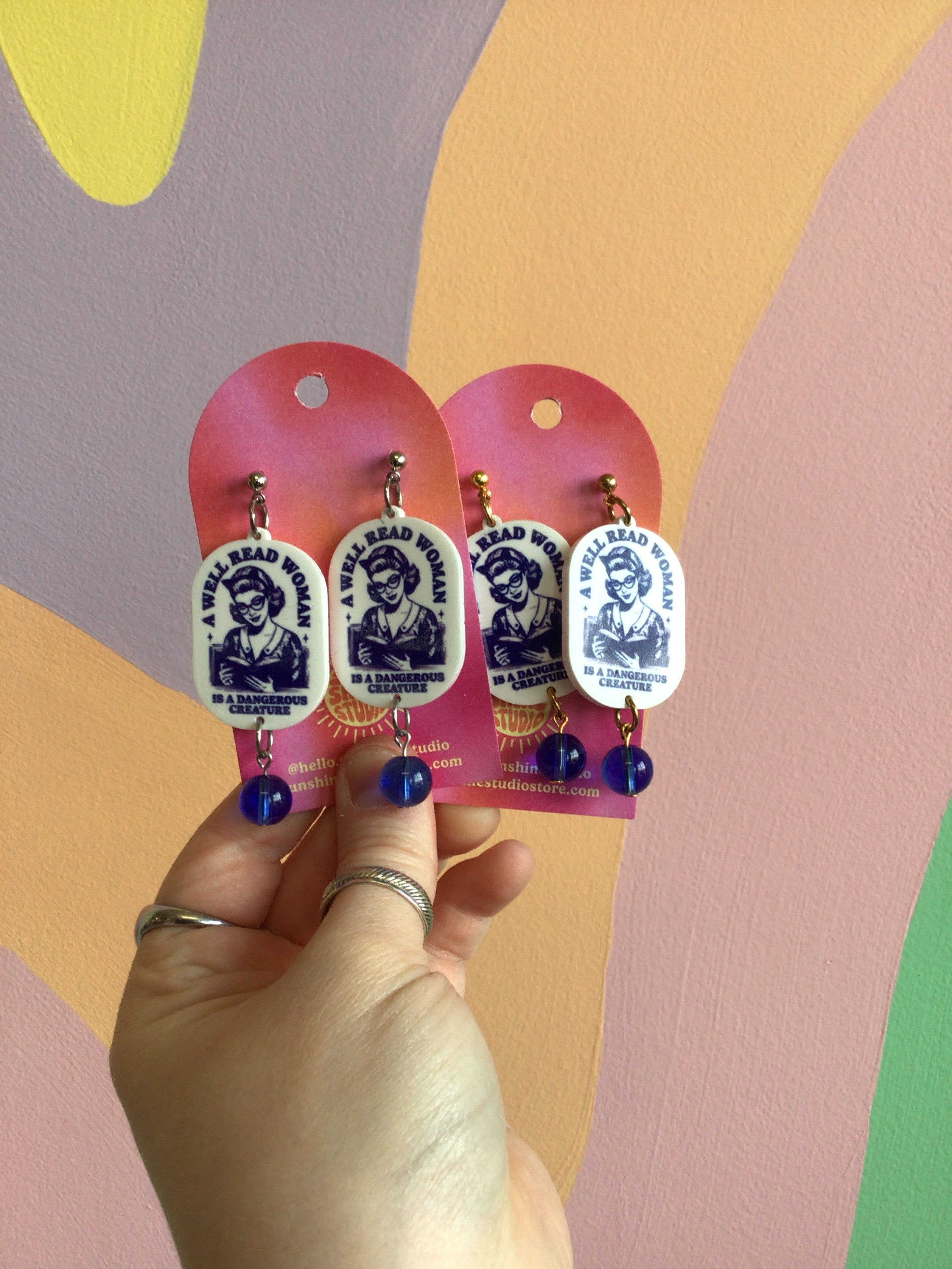 "A Well Read Woman..." Earrings