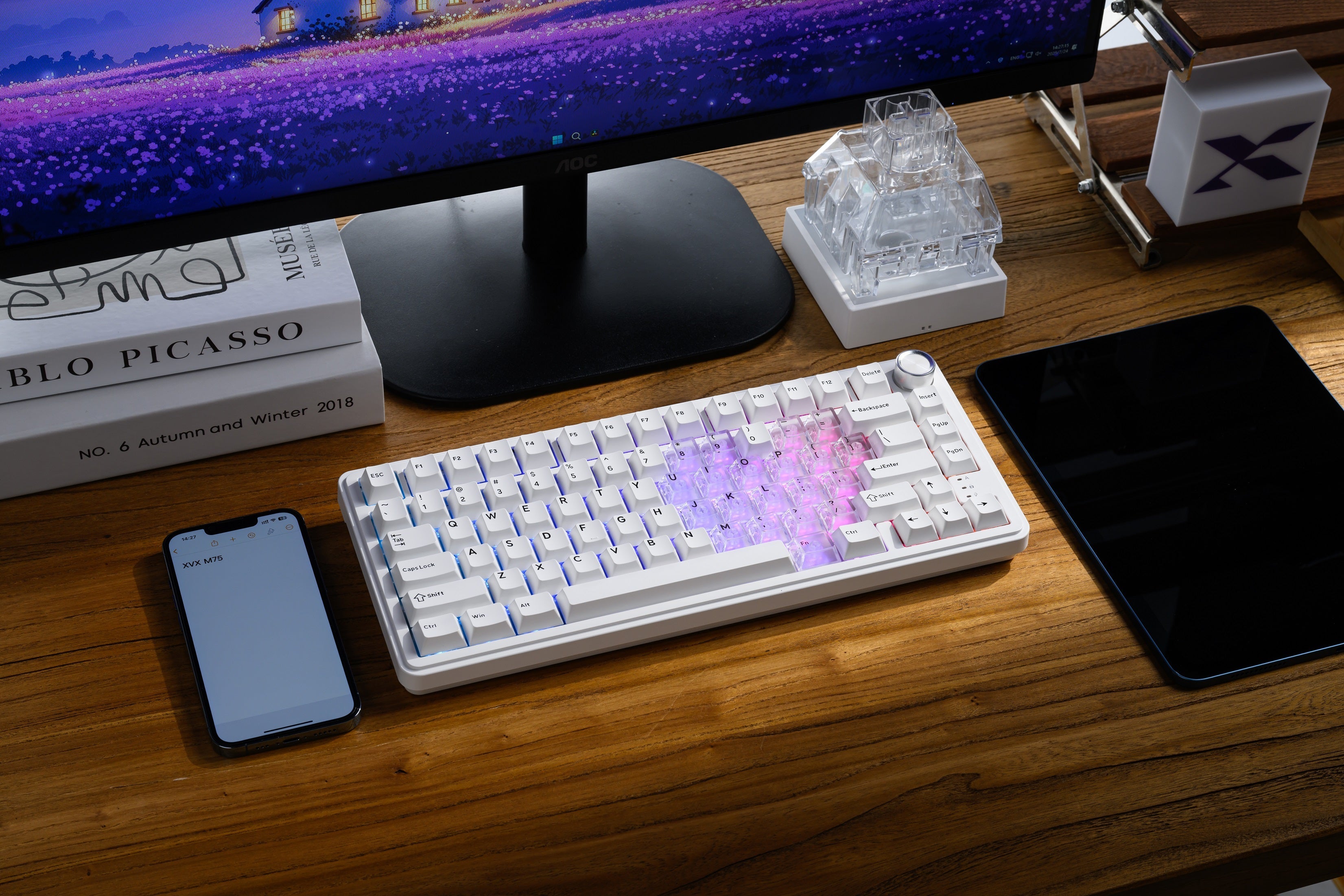 XVX M75 Lumina Tri-Mode 75% Mechanical Keyboard