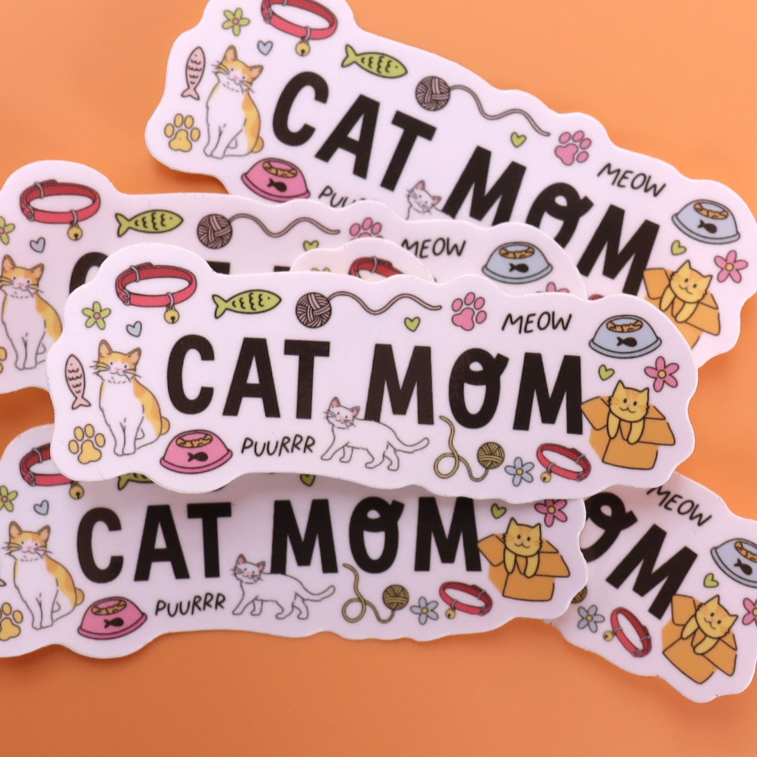 "Cat Mom" Sticker