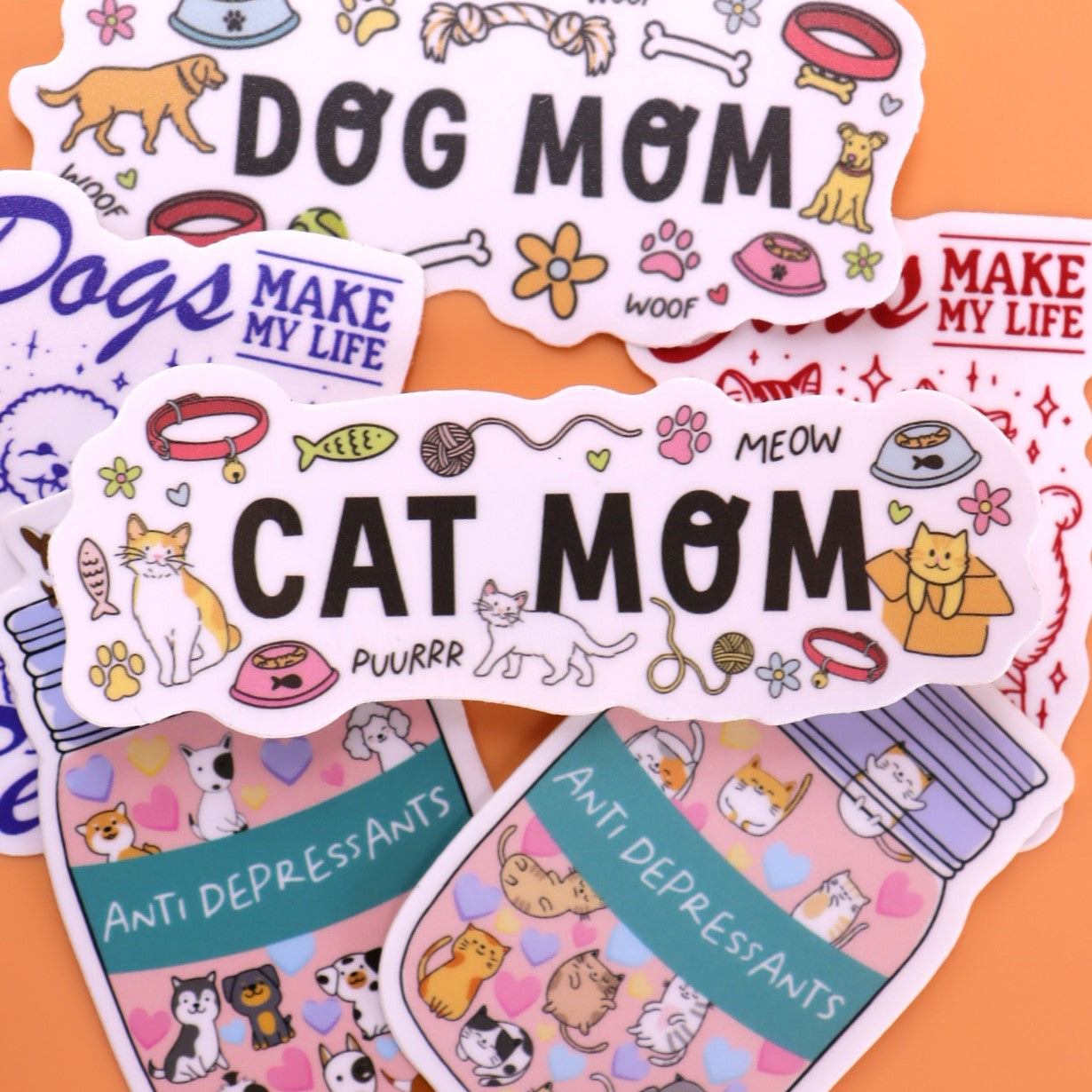 "Cat Mom" Sticker