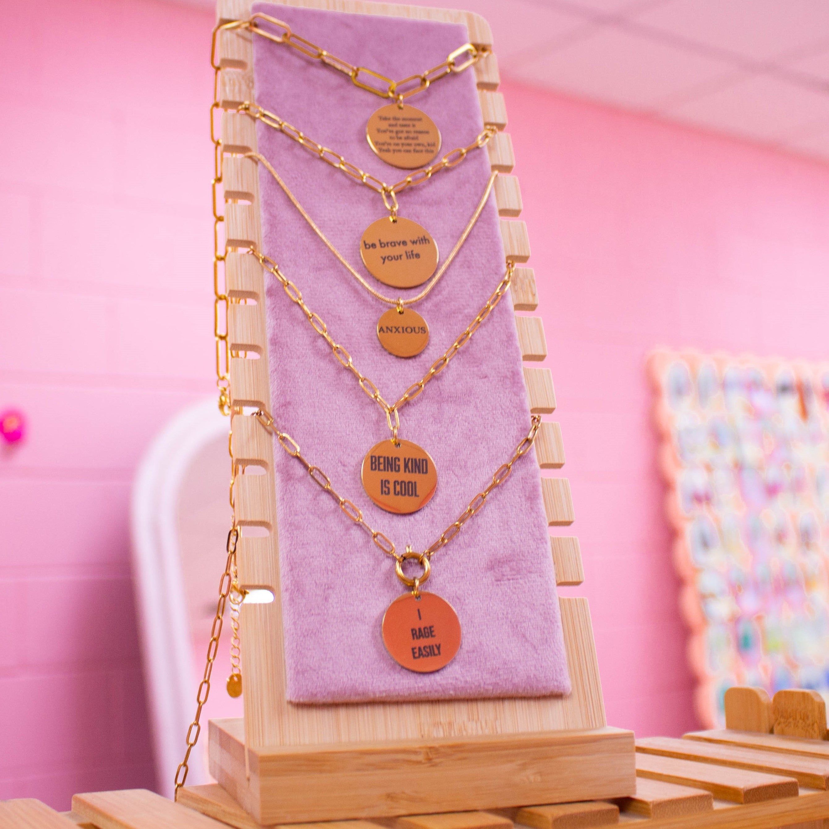 "Anxious" Engraved Necklace