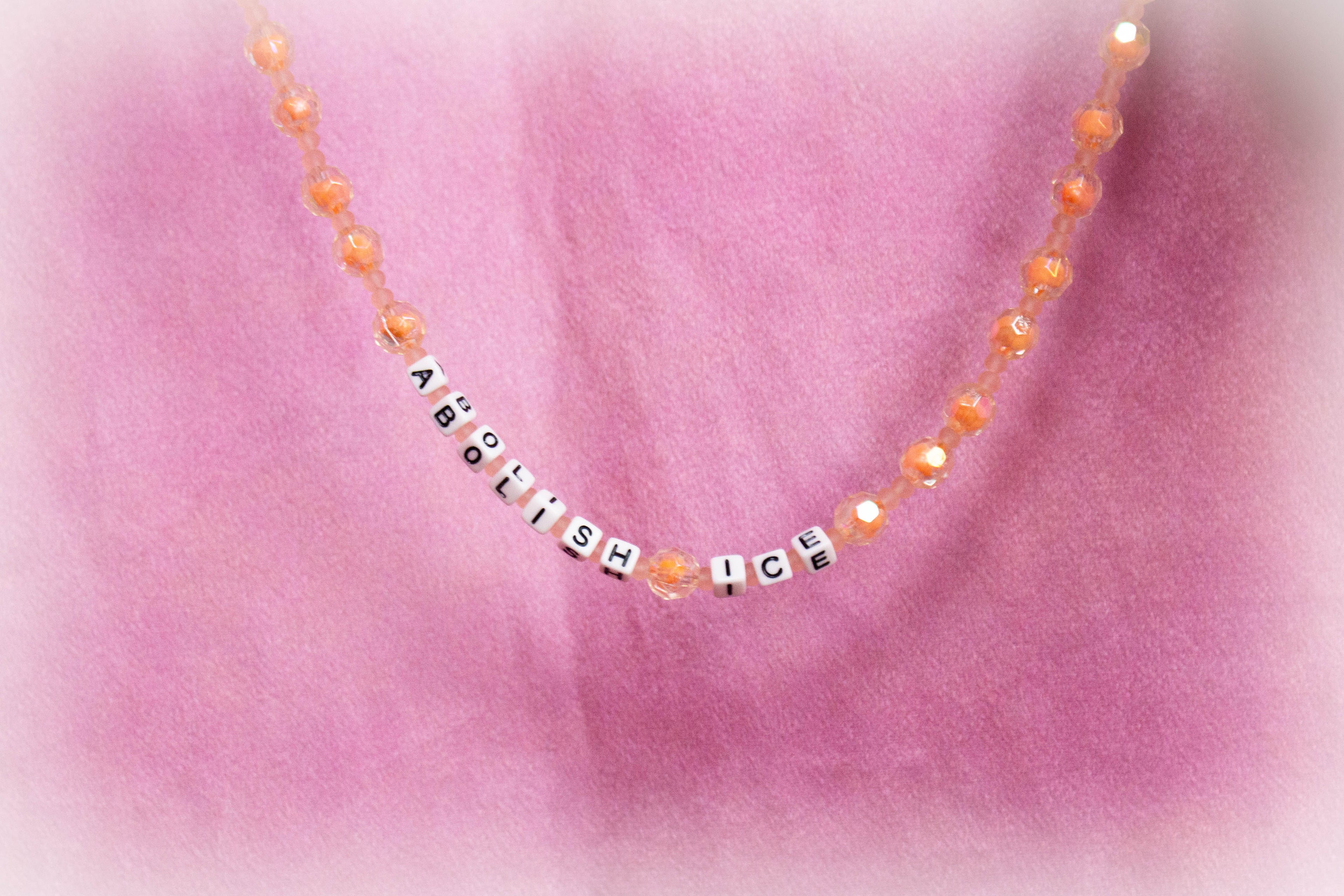 "Abolish Ice" - Make a Statement Beaded Necklace