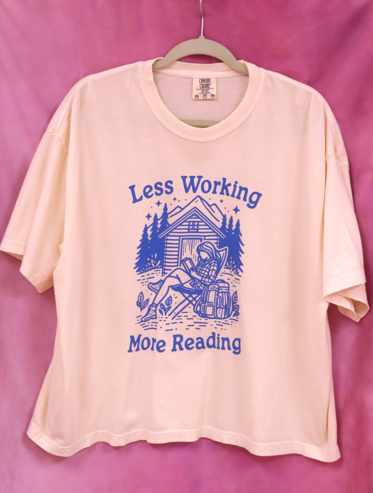 "Less Working, More Reading" Screen-Printed Shirts & Crewnecks