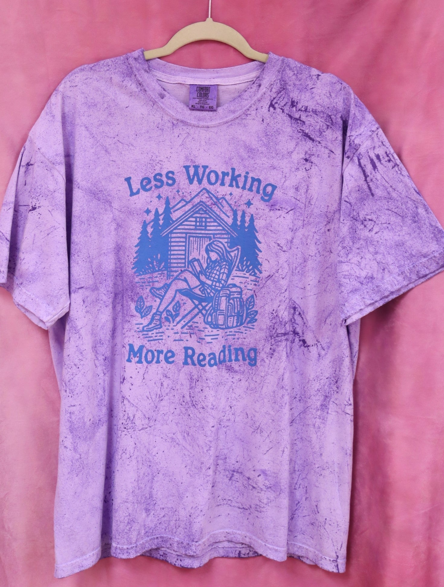 "Less Working, More Reading" Screen-Printed Shirts & Crewnecks