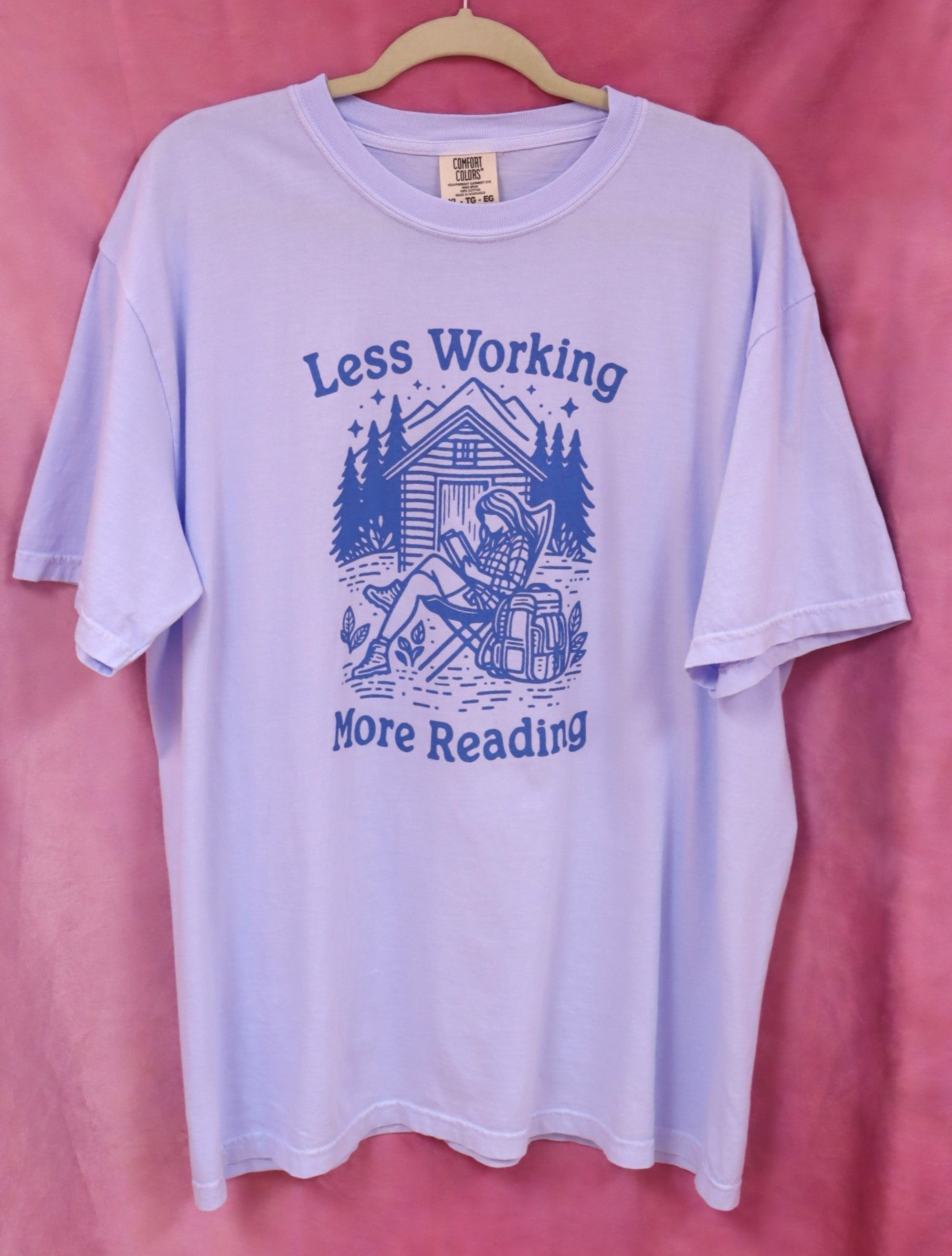 "Less Working, More Reading" Screen-Printed Shirts & Crewnecks