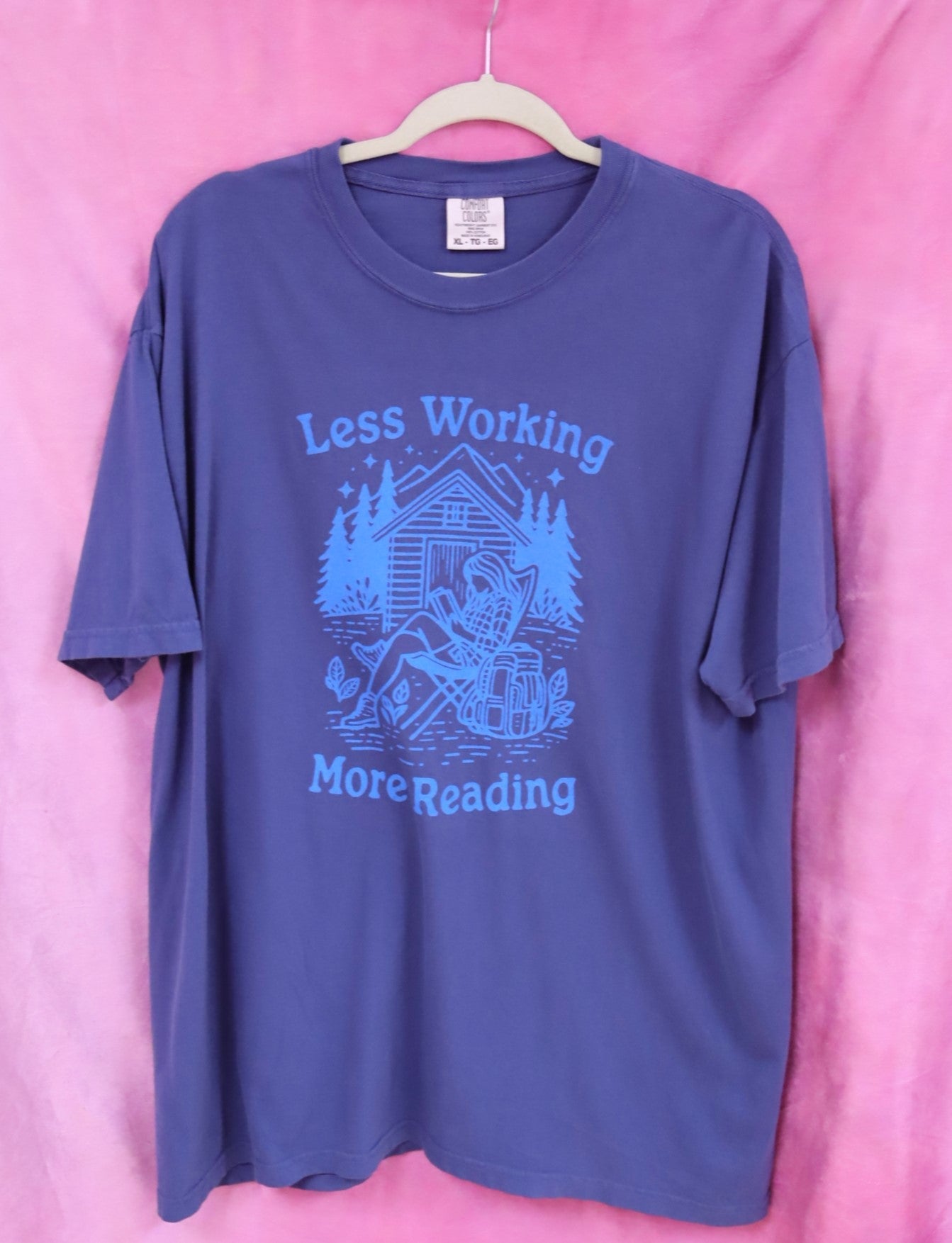 "Less Working, More Reading" Screen-Printed Shirts & Crewnecks