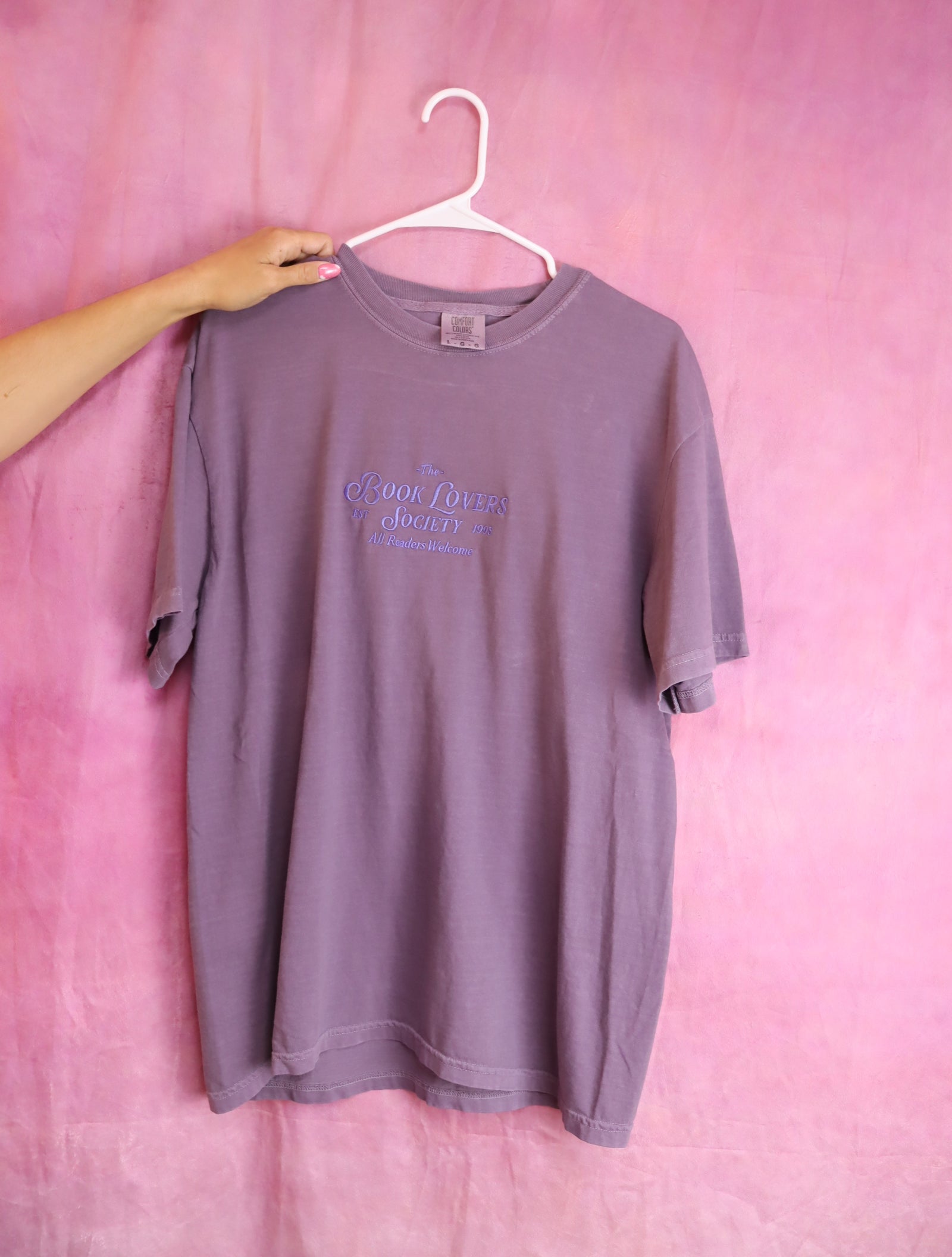 "The Book Lovers Society" Embroidered Shirt