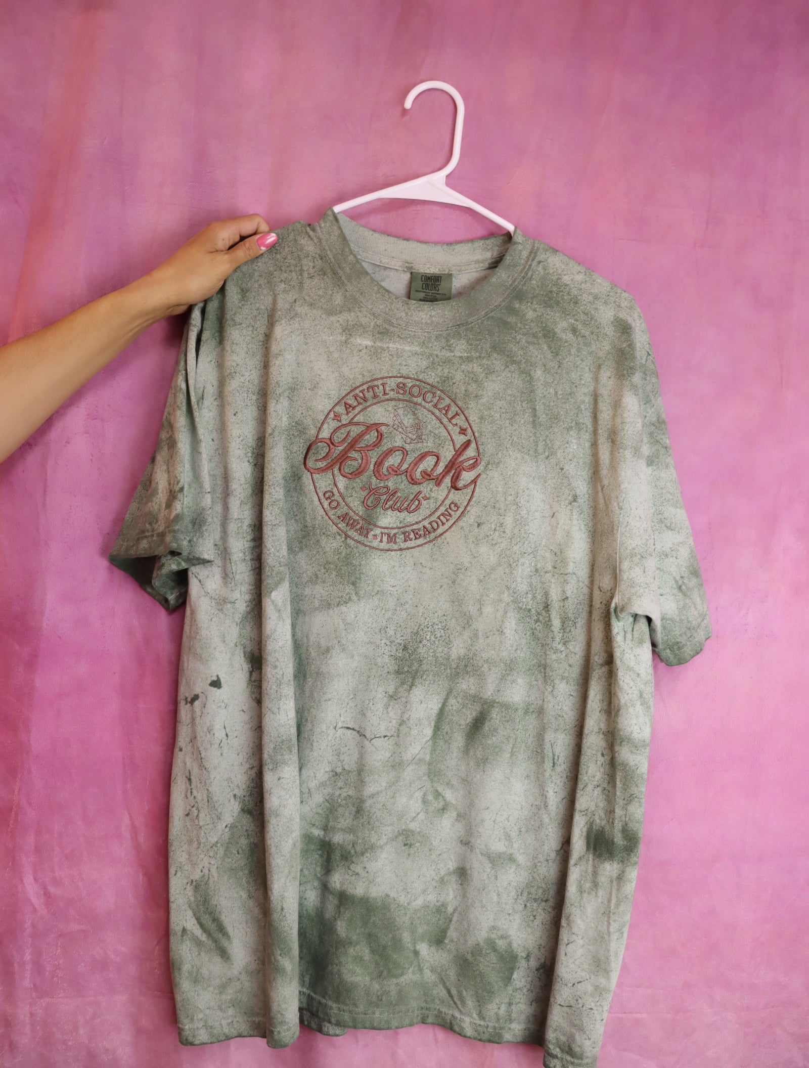 “Anti-Social Book Club” Embroidered Shirt