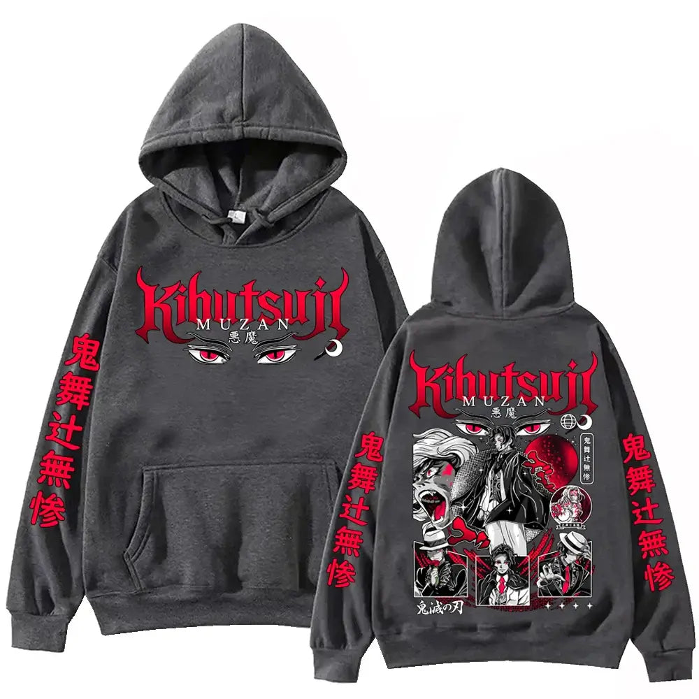Muzan Kibutsuji Hoodie Demon Slayer Harajuku Pullover
