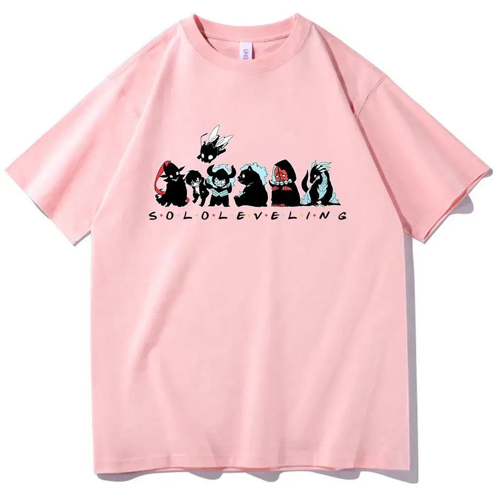 Cute Solo Leveling T-shirt Anime Fans Gift