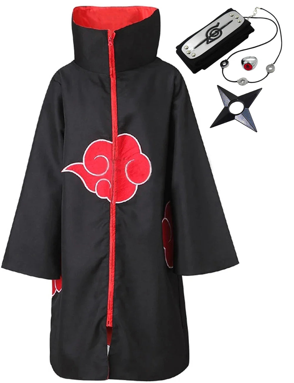 Akatsuki Itachi Cloak: Kids & Adult Cosplay Costume Robe