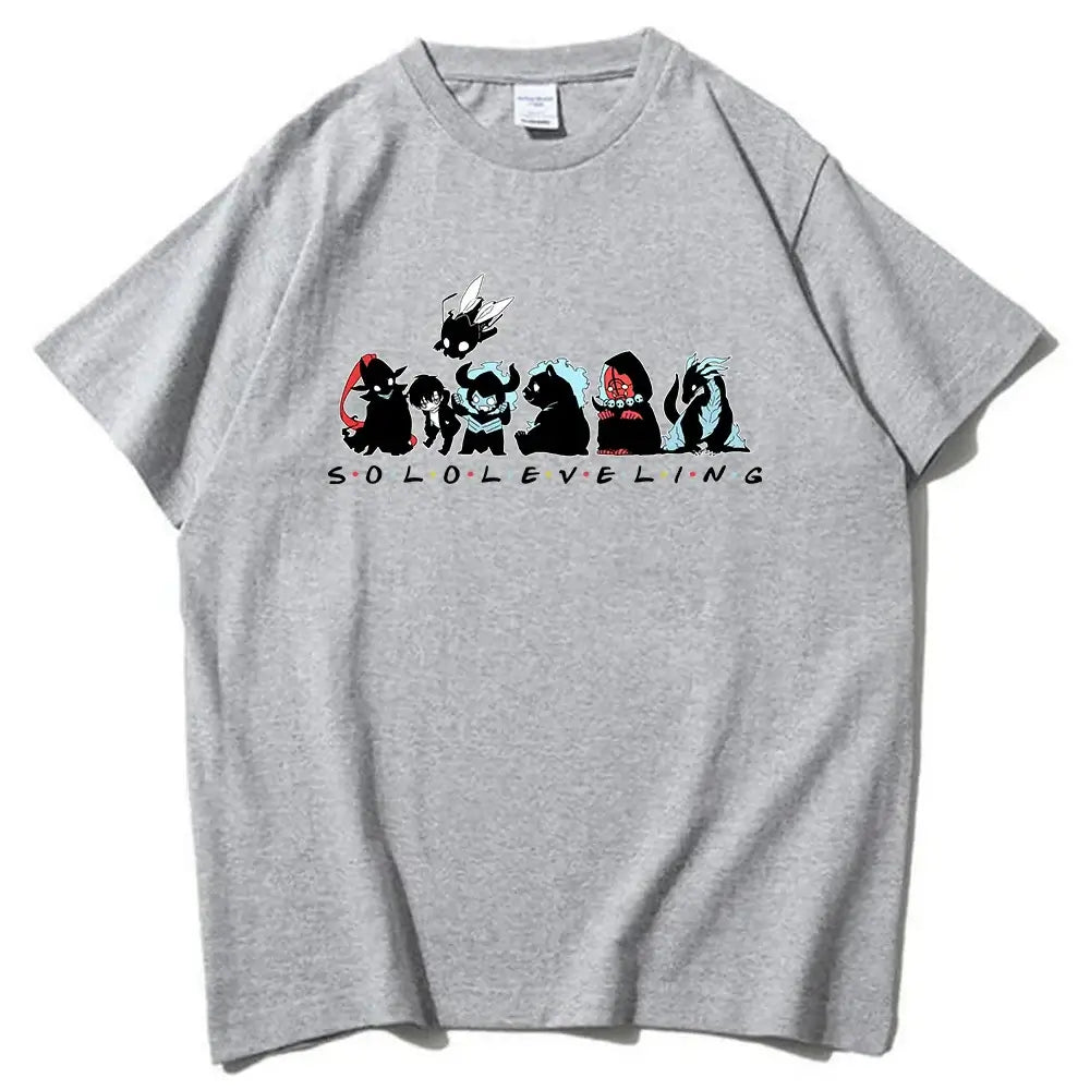 Cute Solo Leveling T-shirt Anime Fans Gift