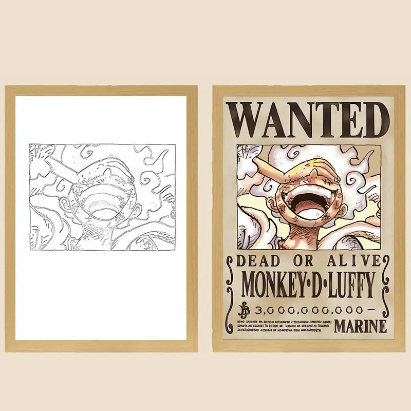 One Piece Photo Frame Night Light Luffy Zoro Christmas Gift