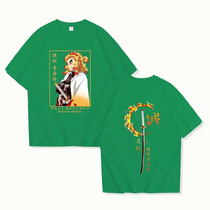 Rengoku Kyoujurou Printed Tee Shirt Demon Slayer