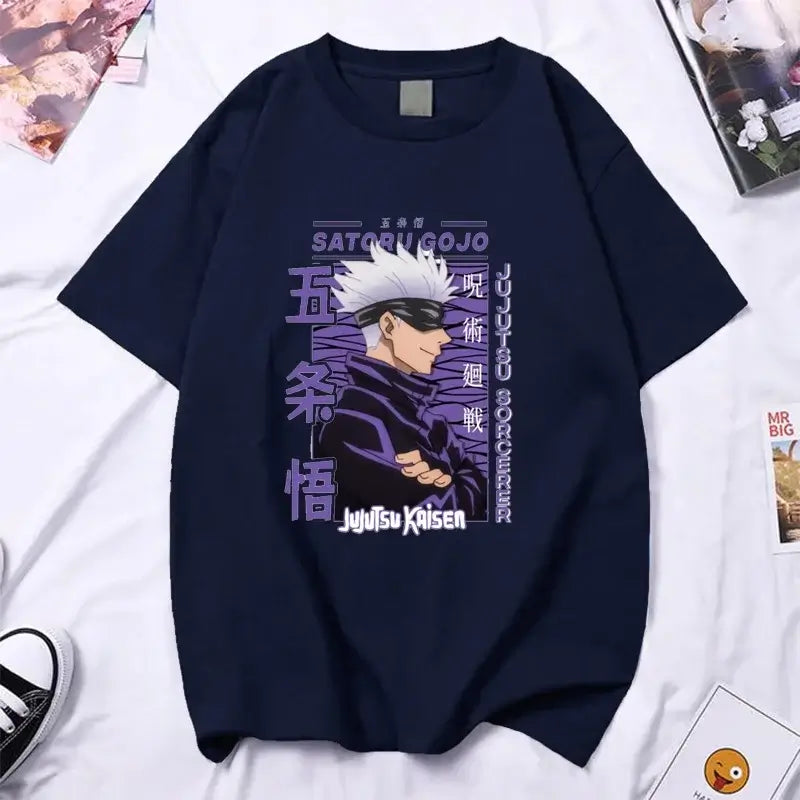 Gojo Satoru T-shirt High Quality Y2k Anime Tee
