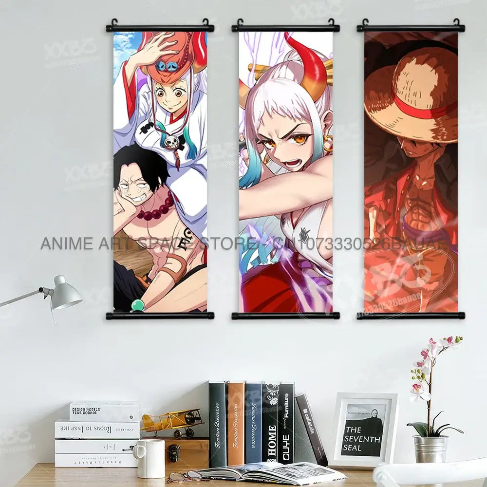 One Piece Hanging Painting Luffy Ace Sabo Shanks Wall Art