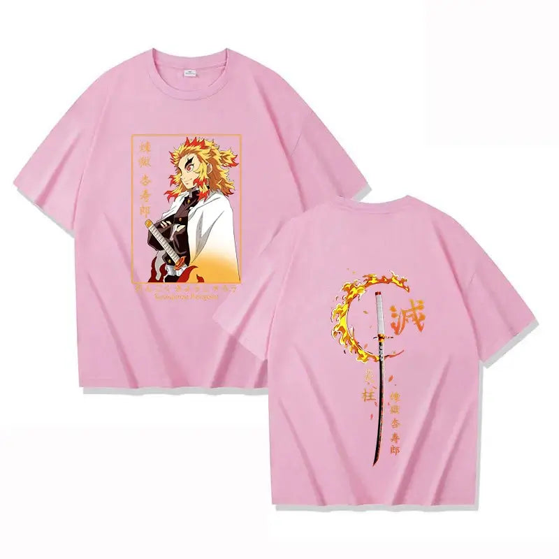 Rengoku Kyoujurou Printed Tee Shirt Demon Slayer