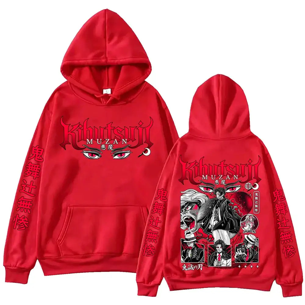 Muzan Kibutsuji Hoodie Demon Slayer Harajuku Pullover