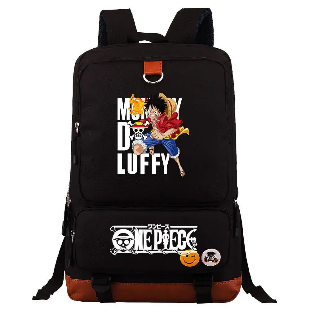 One Piece Luffy Printed Unisex Backpack School Travel Bag