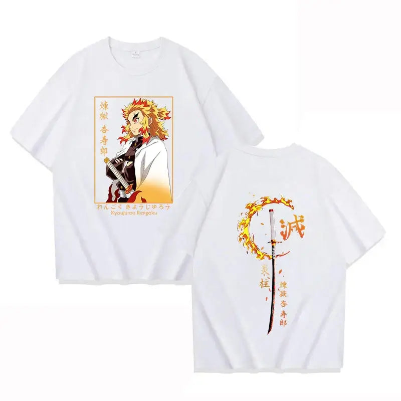 Rengoku Kyoujurou Printed Tee Shirt Demon Slayer