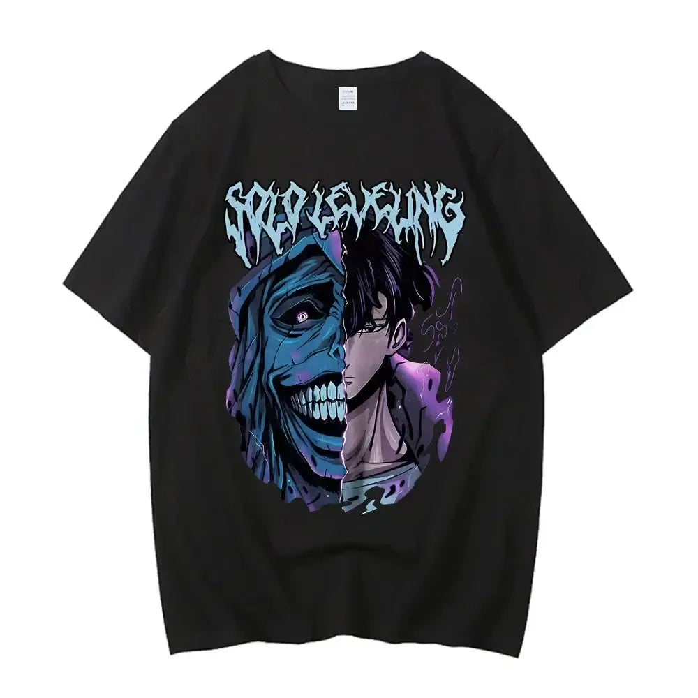 Solo Leveling T Shirt Sung Jinwoo Harajuku Graphic Tee