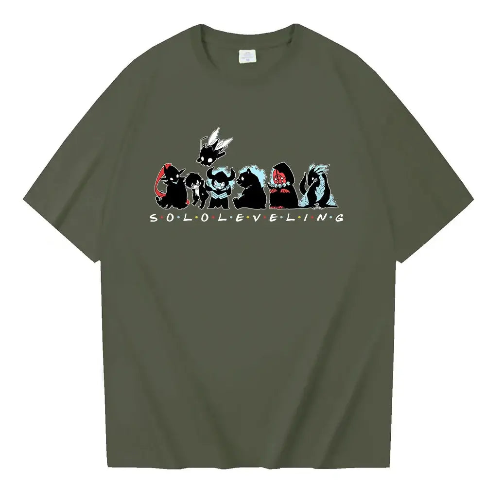 Cute Solo Leveling T-shirt Anime Fans Gift