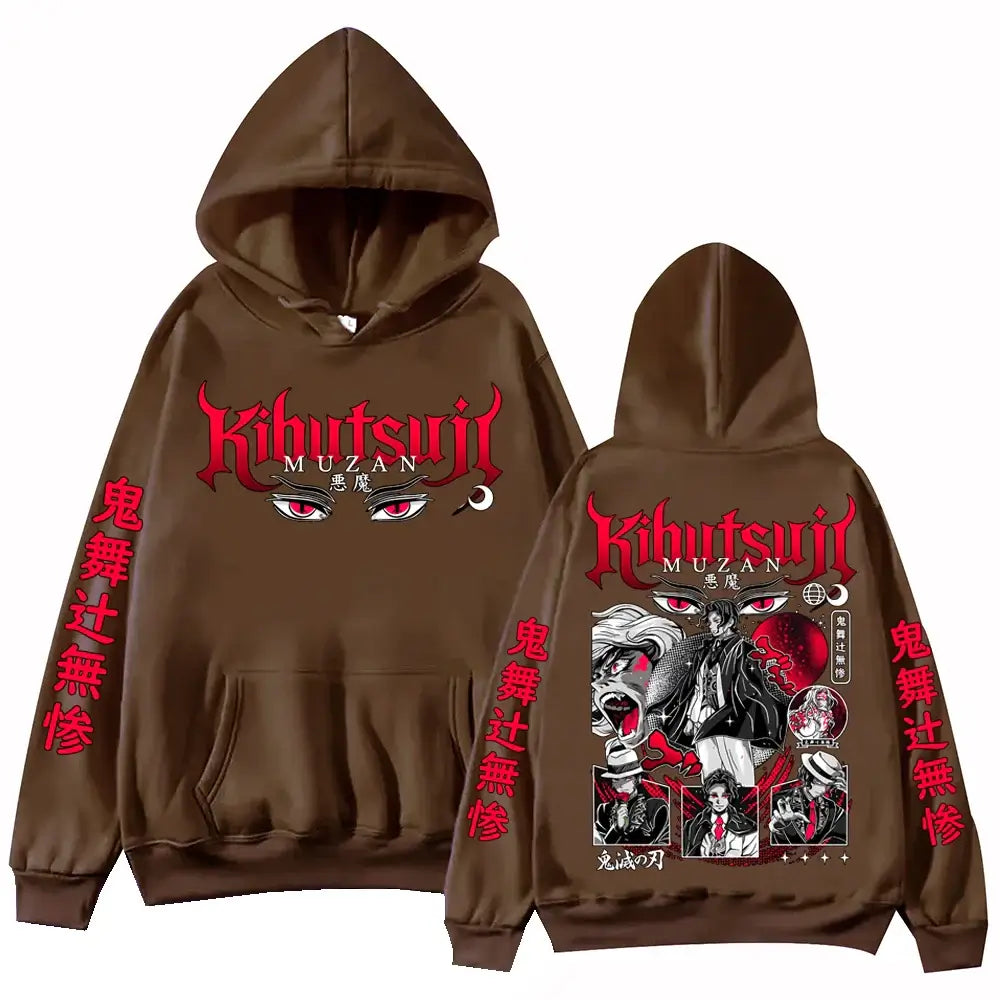 Muzan Kibutsuji Hoodie Demon Slayer Harajuku Pullover
