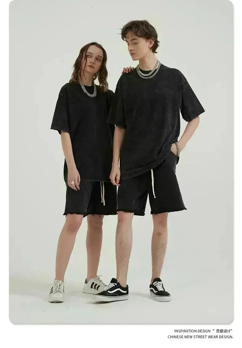 Naruto Rock Lee Streetwear T Shirt Vintage Washed Black