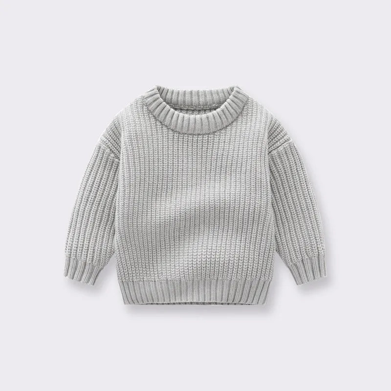 Baby Boys Girls Children Autumn And Winter Loose Knitted Coat Sweater - # BOAA111010001