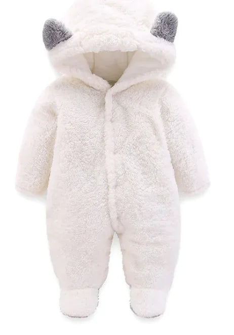 Winter Baby Jumpsuit Newborn Warm Thick Baby Romper-# BAAA21210002