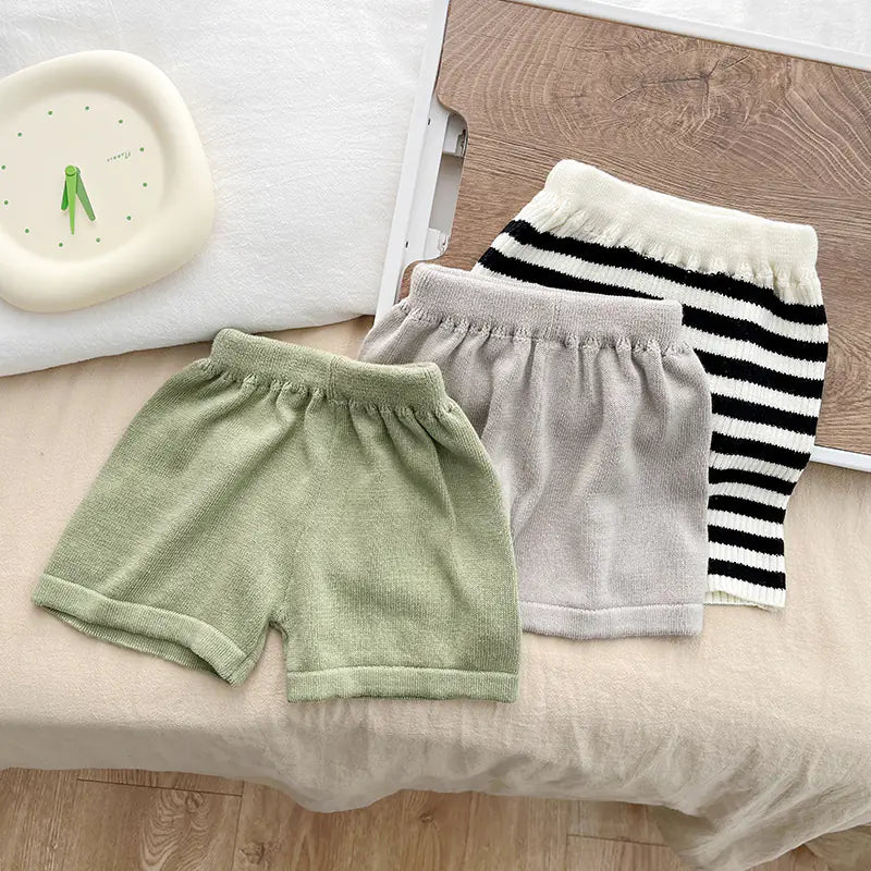 Baby Solid Color Knitted Shorts for Summer (1-3 Years) - # BAAA1B11010003